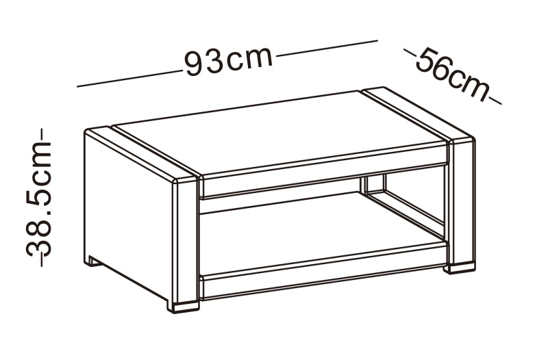 Rotango sodo stalas 93x56x38 cm, pilkas