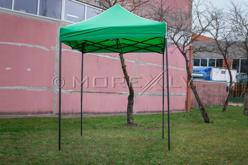 Pop Up Folding tent 2x2m, without walls, Green, H series, steel (canopy, pavilion, awning)