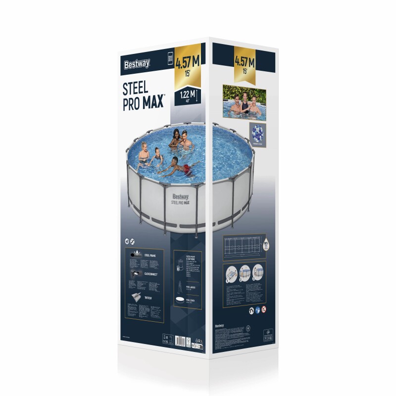 Karkasinis baseinas Bestway 56438 Steel Pro Max Set 457x122 cm