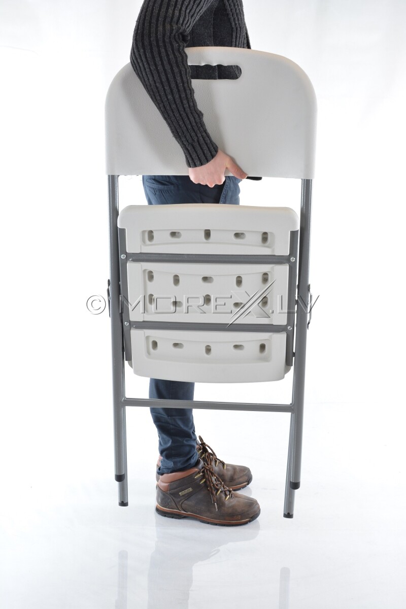Cкладной стул со спинкой, 88x46x50 см, белый