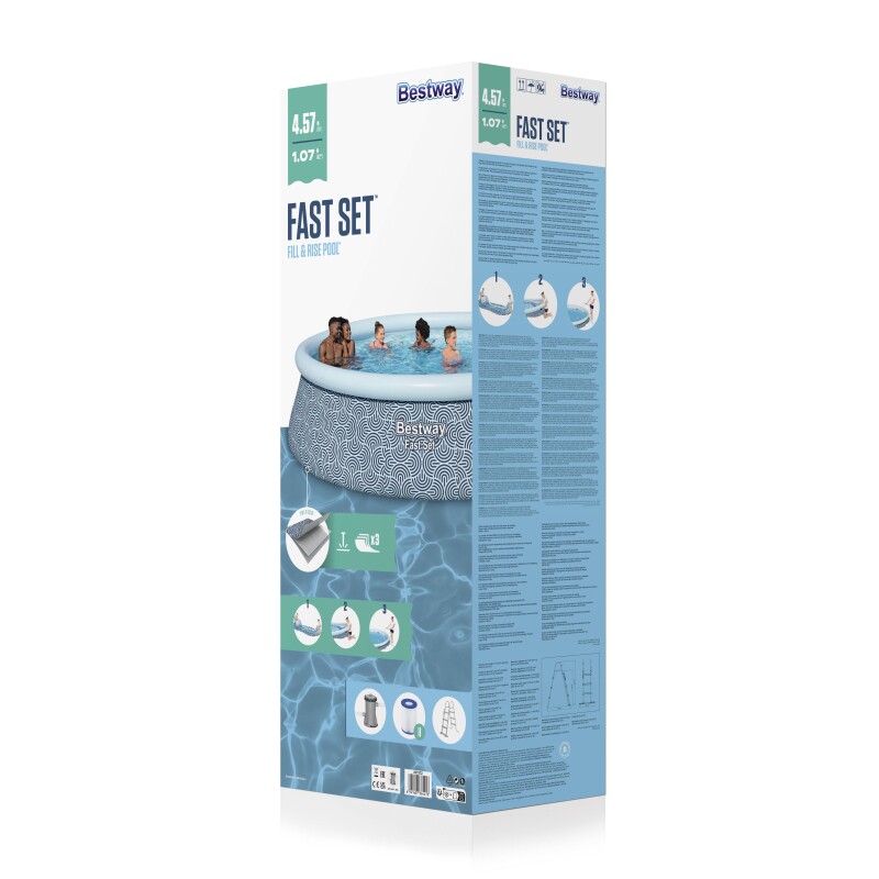 Baseinas Bestway 57372 Fast Set 457x107 cm Pool Set