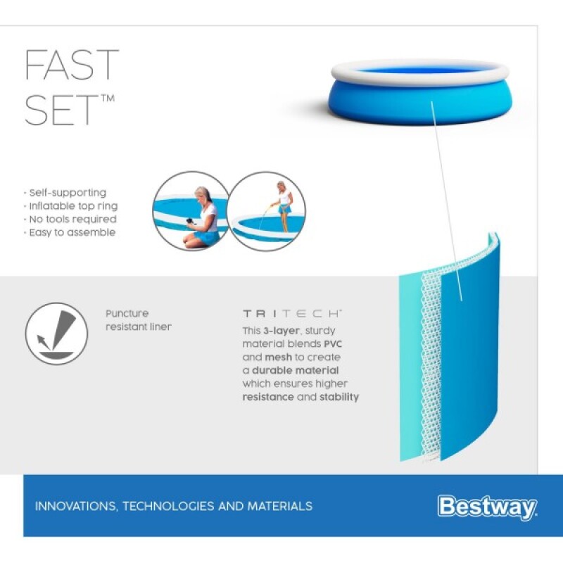 Baseinas Bestway 57274 Fast Set 366x76 cm