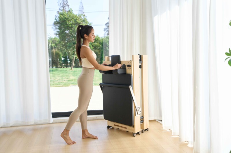 Sulankstomas medžio masyvo Pilates reformeris 60R