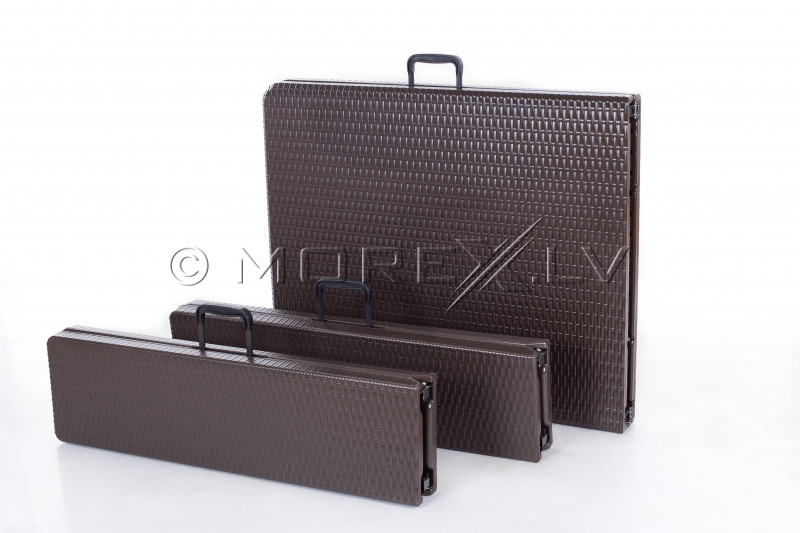 Folding table with a rattan design 183x76 cm + 2 Folding Bench