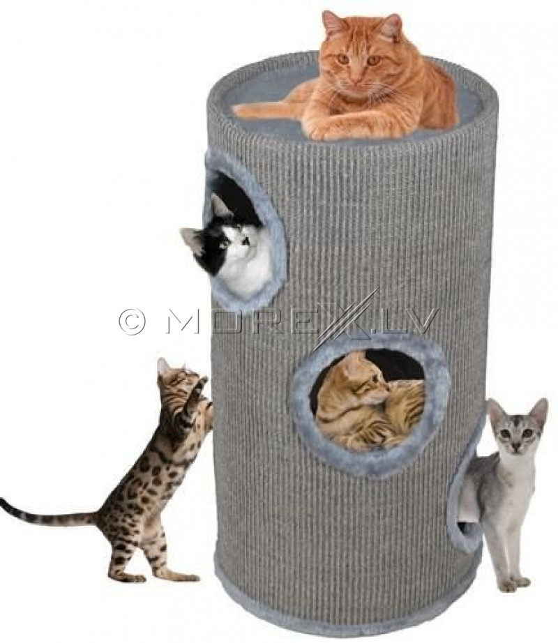 Draskyklė-namelis katėms CAT005P-2, 70 cm, pilka