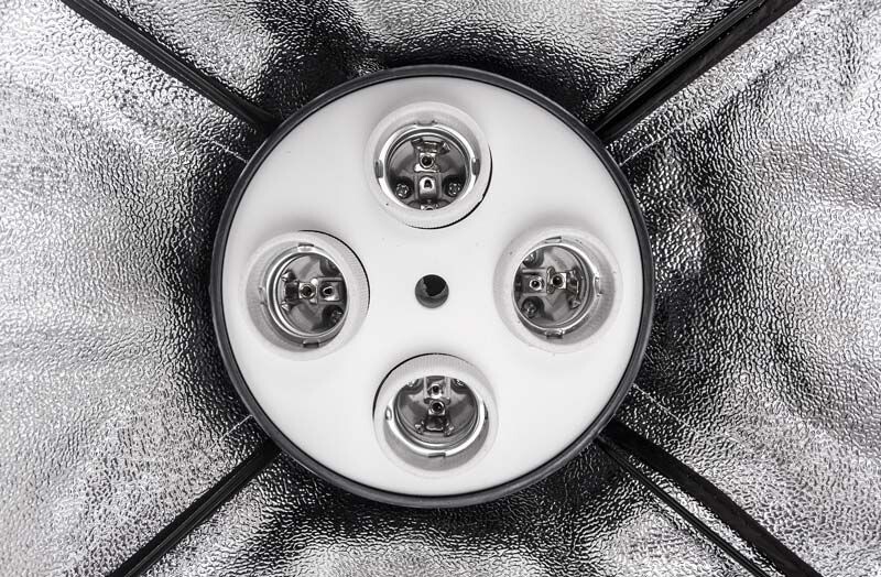 LED Quadhead 4x125W, Softbox 50x70cm with Light stand (foto_05081)