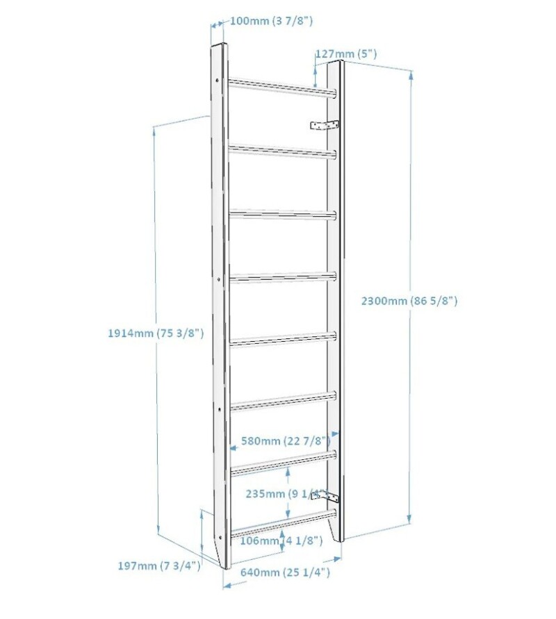 Medinės švediškos kopėtėlės RESTPRO® WOOD SET 230x65 cm
