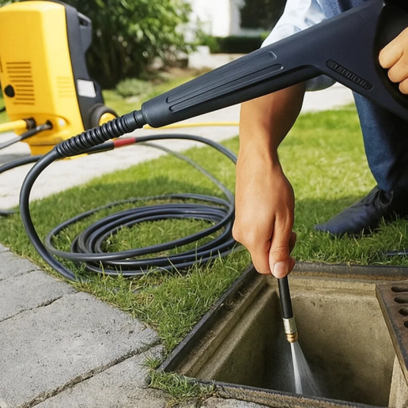 Vamzdžių valymo žarna su adapteriu 15 m