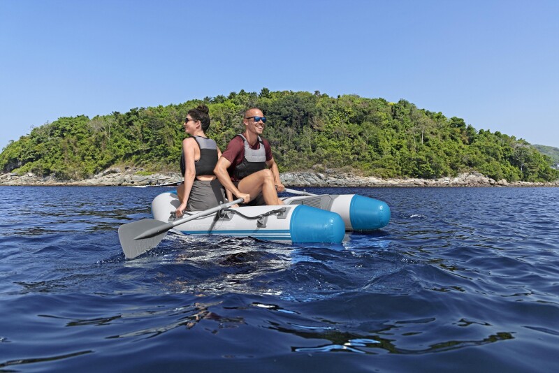 2-vietė pripučiama valtis Bestway Sportboot-Set Caspian, 230x130x33 cm, 65046