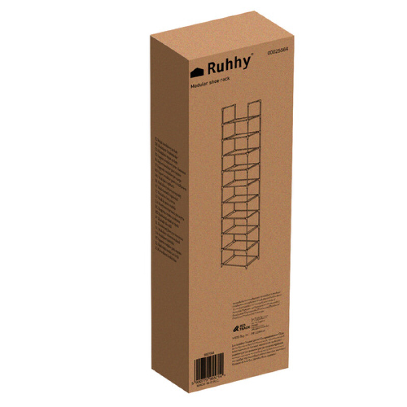 Shelves for shoes modular - 6 levels, 176x33x33cm