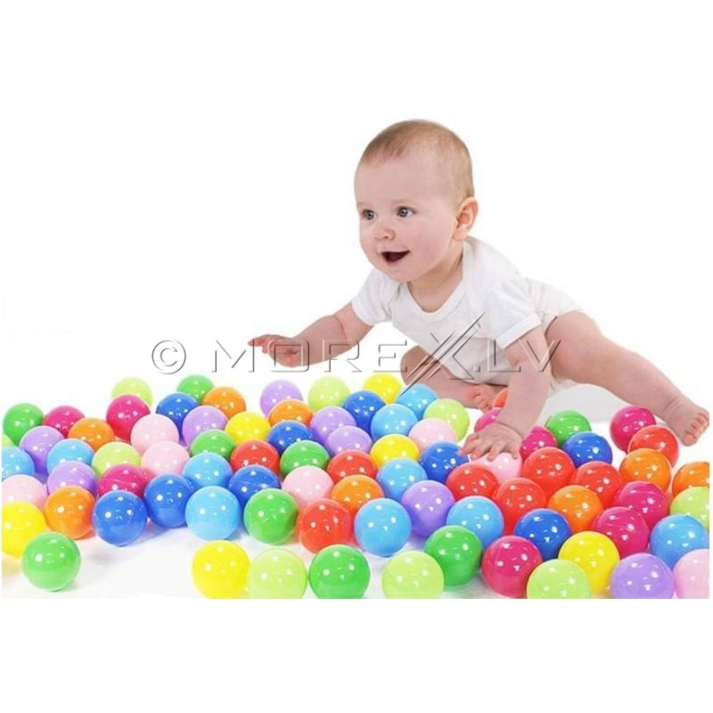 Minkšti kamuoliukai vaikų baseinui, 200 vnt., 5.5 cm