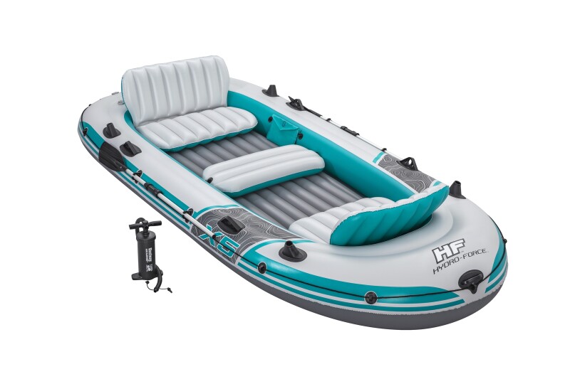 5-vietė pripučiama valtis kietu dugnu Bestway Adventure Elite X5 Raft, 364x166x45 cm, 65159
