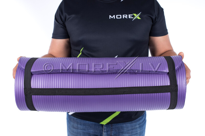 Gimnastikos yoga fitness pilates kilimėlis 179х60х1,5 cm, violetinė