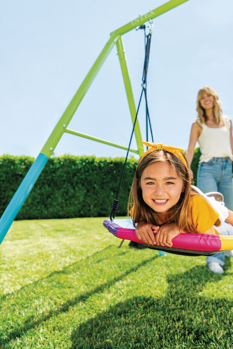 Vaikų žaidimų aikštelė su sūpynėmis gandro lizdas (3in1) Ø 81 cm, Intex 44133