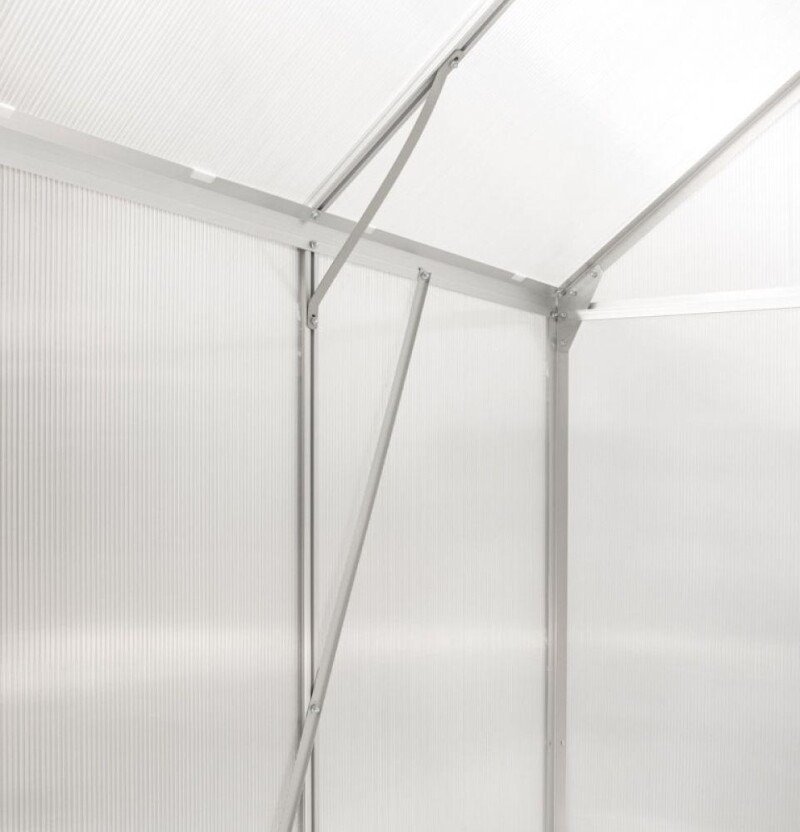 Wall-mounted polycarbonate greenhouse 2.5m² (1.3x1.95m)