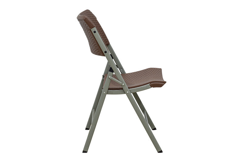 Sulankstomas kvadratinis rotango dizaino stalas 86x86x74 cm + 2 kėdė