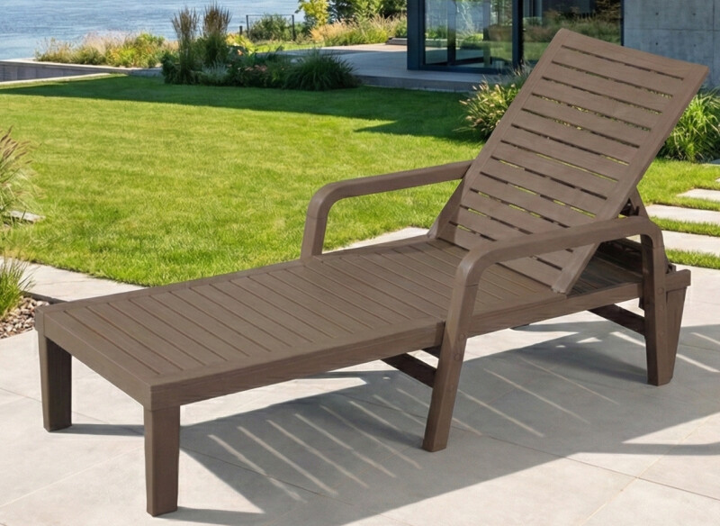 Plastmasinis deginimosi gultas (medžio imitacija) 183x60 cm, rudas