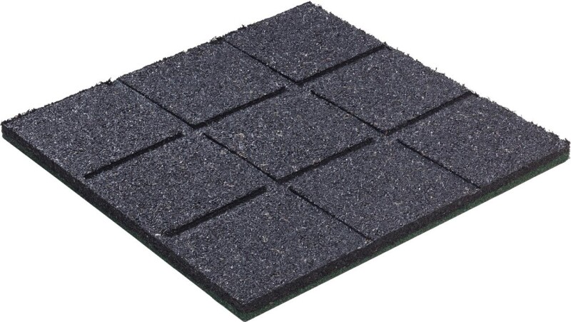 Guminė saugos plytelė KBT 50×50×4,5cm 4 vnt., žalias