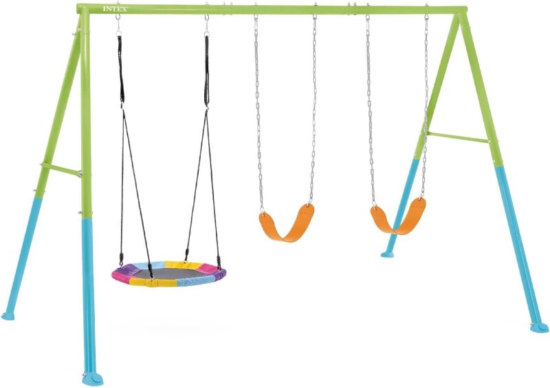 Vaikų žaidimų aikštelė su sūpynėmis gandro lizdas (3in1) Ø 81 cm, Intex 44133