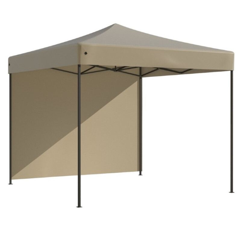 Pop Up sulankstoma palapinė 2.92x2.92 m, su sienomis ir stogu, Smėlio, serija H, plienas (palapinė, paviljonas, tentas)