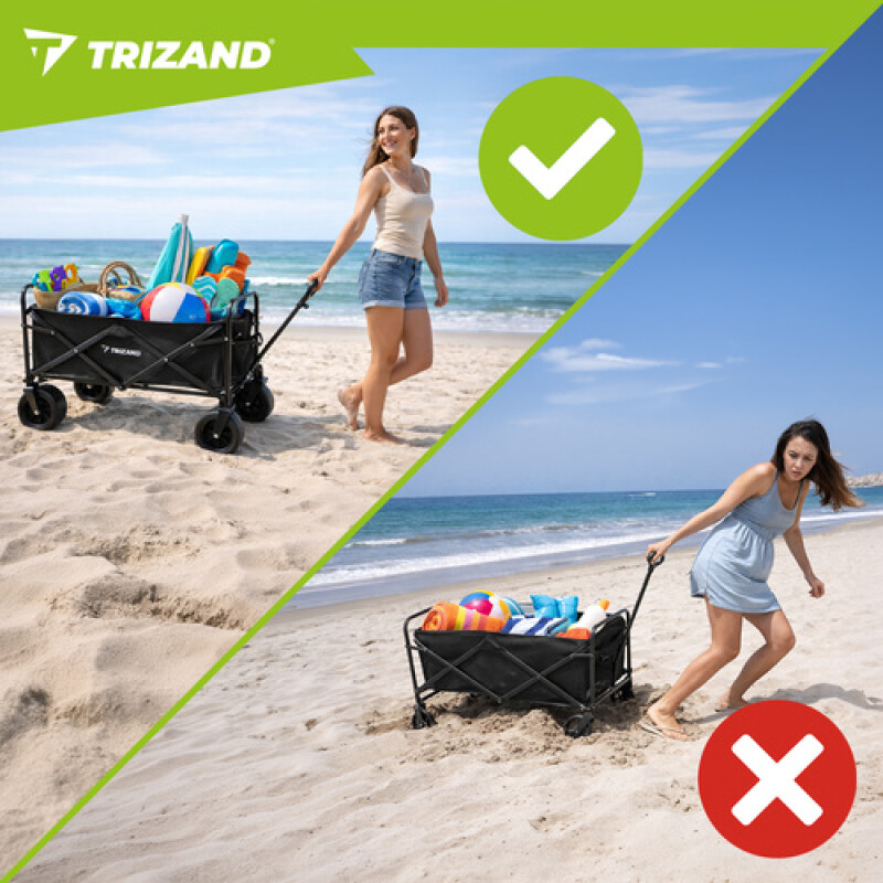 Sulankstomas universalus vežimėlis sodui, turizmui ir pirkiniams