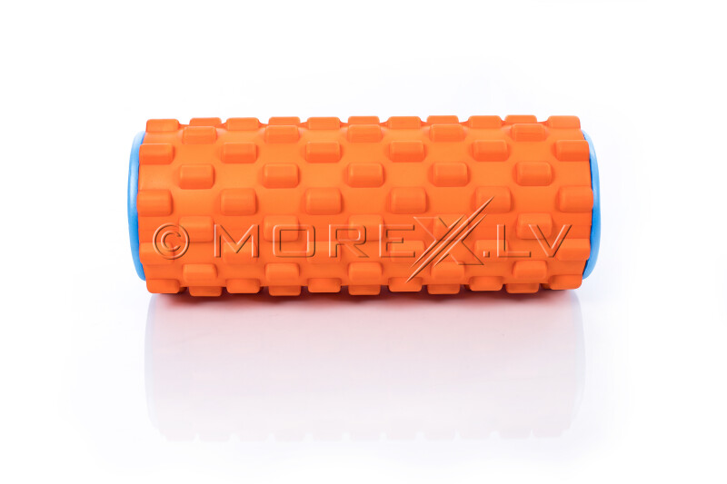 Masažo jogos ritinėlis Grid Roller 33x14cm, oranžinė