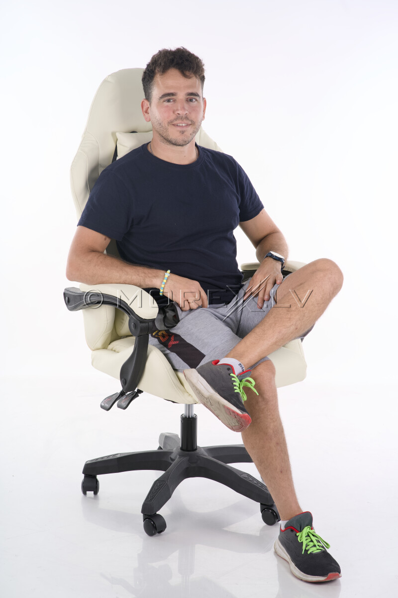 Ergonomiška biuro ir kompiuterio kėdė, smėlio spalvos