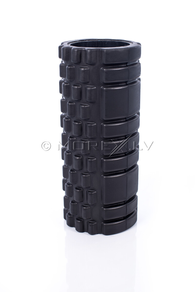 Masažo jogos ritinėlis Grid Roller 33x14cm, juoda