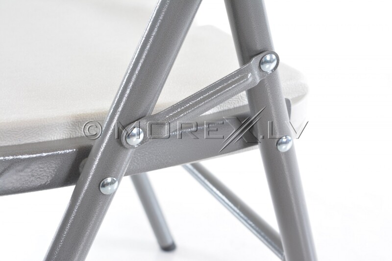 Kokkupandav tool seljatoega, 88x46x50 cm, valge
