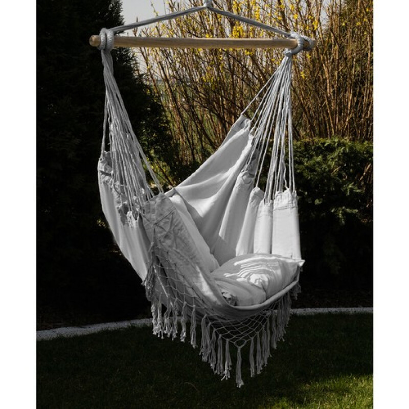 Hammock-garden swing 130x100 cm, grey