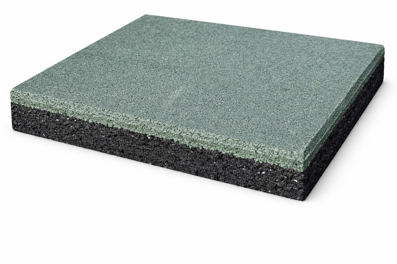 Guminė saugos plytelė KBT 50×50×4,5 cm, žalias