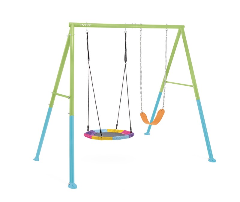 Vaikų žaidimų aikštelė su sūpynėmis gandro lizdas (2in1) Ø 81 cm, Intex 44125