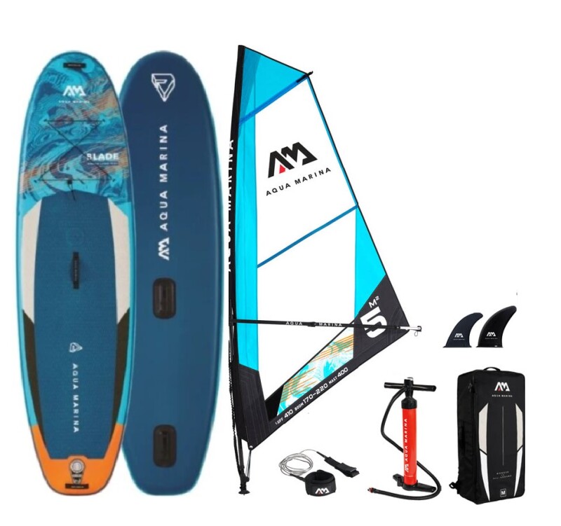 SUP доска с парусом Aqua Marina BLADE 5.0 m², 320x84x15 см BT-22BL