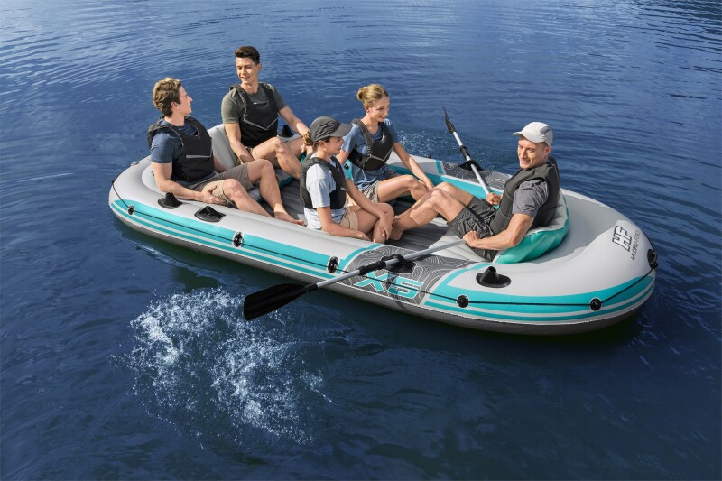 5-vietė pripučiama valtis kietu dugnu Bestway Adventure Elite X5 Raft, 364x166x45 cm, 65159