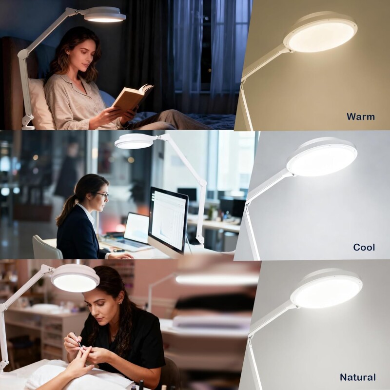Profesionali LED stalinė lempa 9516LED-CCT (kosmetologams, pedikiūrui)