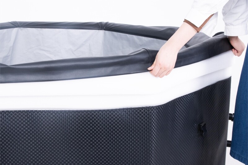 Karkasinis džakuzi Aegean Eco Foam Black Rattan, 4-6 asmenims