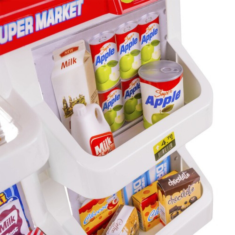 Vaikų prekių parduotuvė su maisto produktais