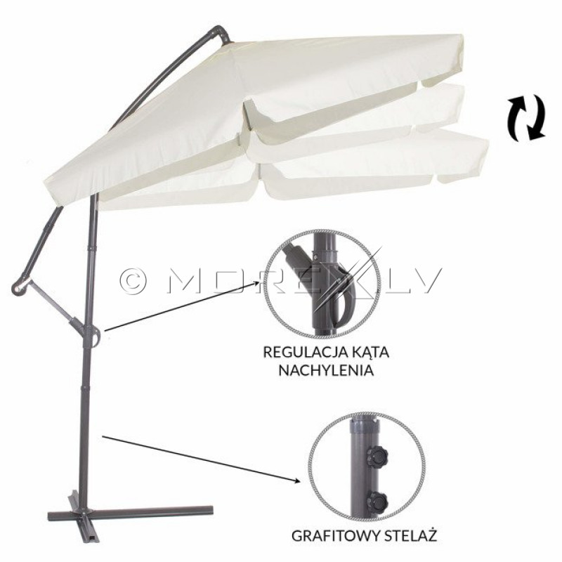 Sun protection umbrella on a stand, 2.7 m