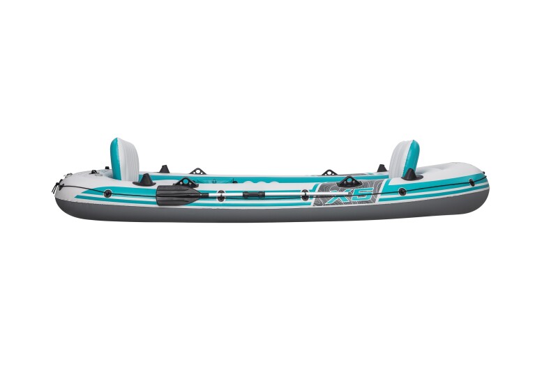 5-vietė pripučiama valtis kietu dugnu Bestway Adventure Elite X5 Raft, 364х166x45 cm, 65159
