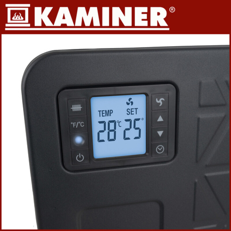 Electric Convection Heater 1000W / 1300W / 2300W with timer, black