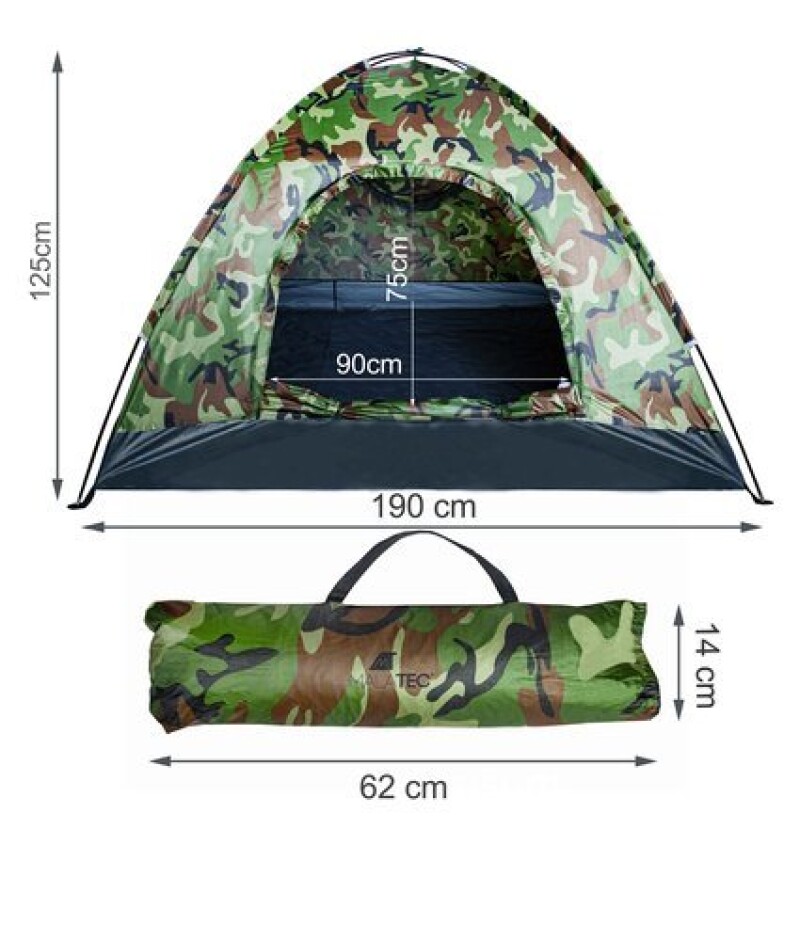 Туристическая палатка 1.90x1.90x1.25 m