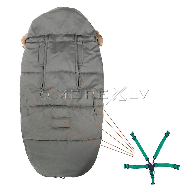 Baby stroller sleeping bag SB002, grey