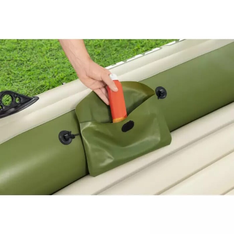 4-vietė pripučiama valtis kietu dugnu Bestway Voyager X4 Raft, 350x145x49 cm, 65156