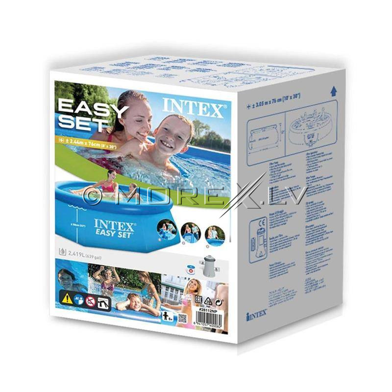 Бассейн Intex Easy Set Pool 244x76 см, с фильтрующим насосом (28112)