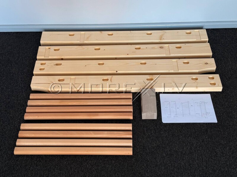 Medinė švediška sienelė RESTPRO® WOOD 230x65 cm - used for one photo shoot!