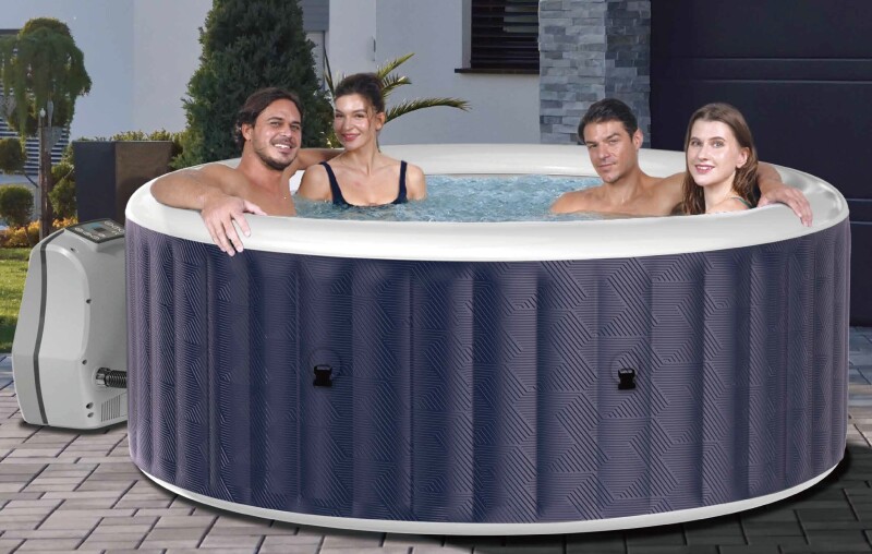 Pripūčiama džakuzi Avenli Phuket Blue Laser Rattan, 4-6 asmenims