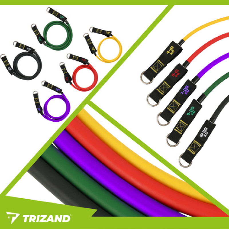 Set of exercise bands - expander, 5pcs