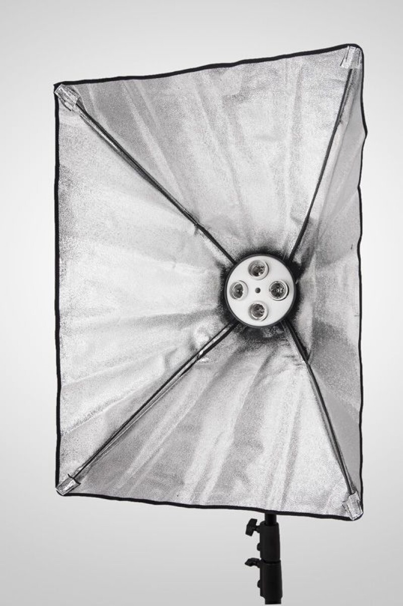 LED Quadhead 4x125W, Softbox 50x70cm with Light stand (foto_05081)