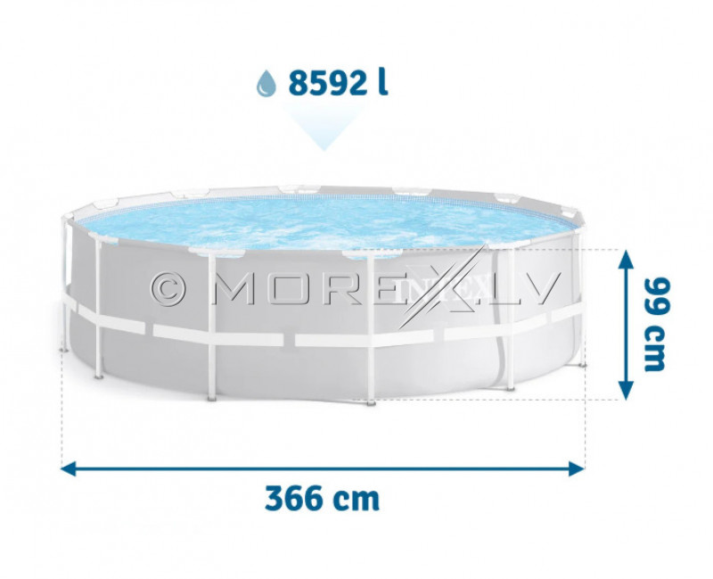 Karkasinis baseinas Intex 26716NP Prism Frame Premium Pool Set 366x99 cm