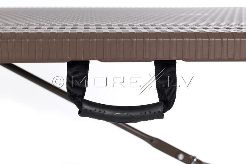 Folding table with a rattan design 152x70 cm
